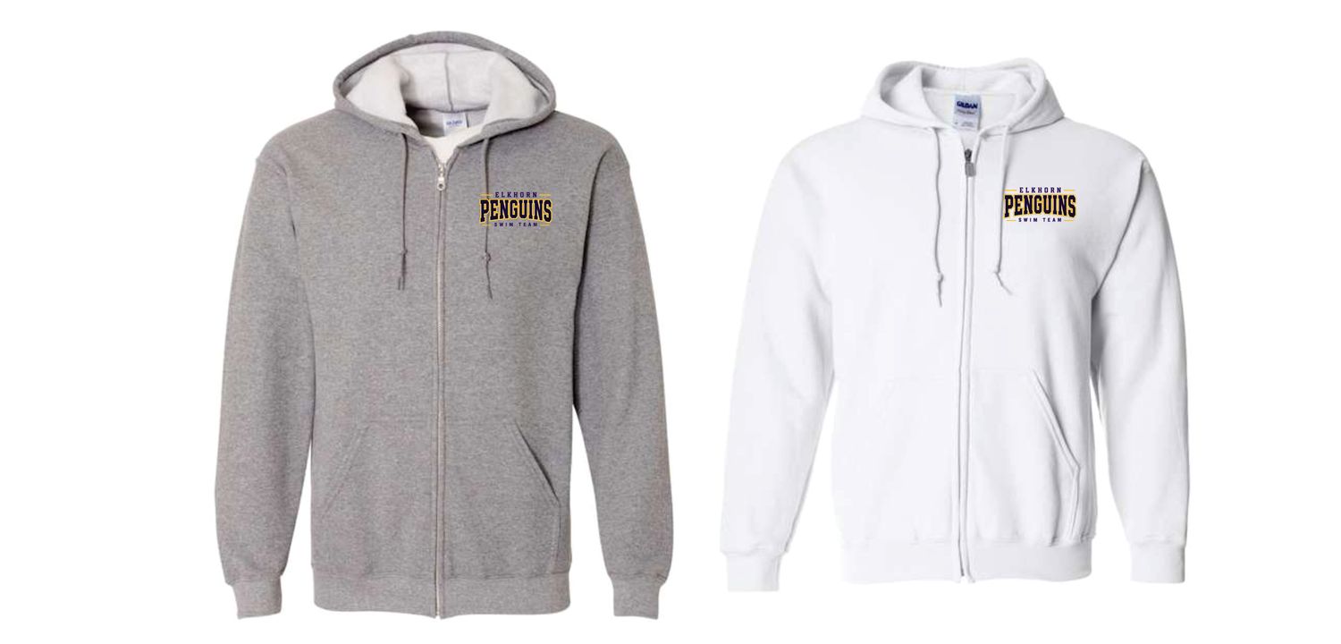 Penguins Zip Up Sweatshirts