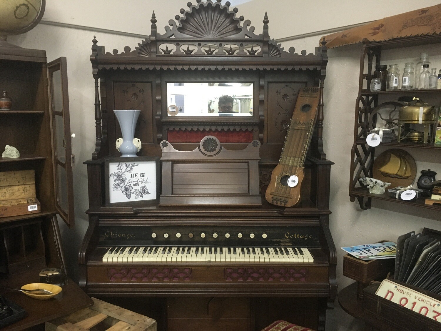 antique chicago pump organ
