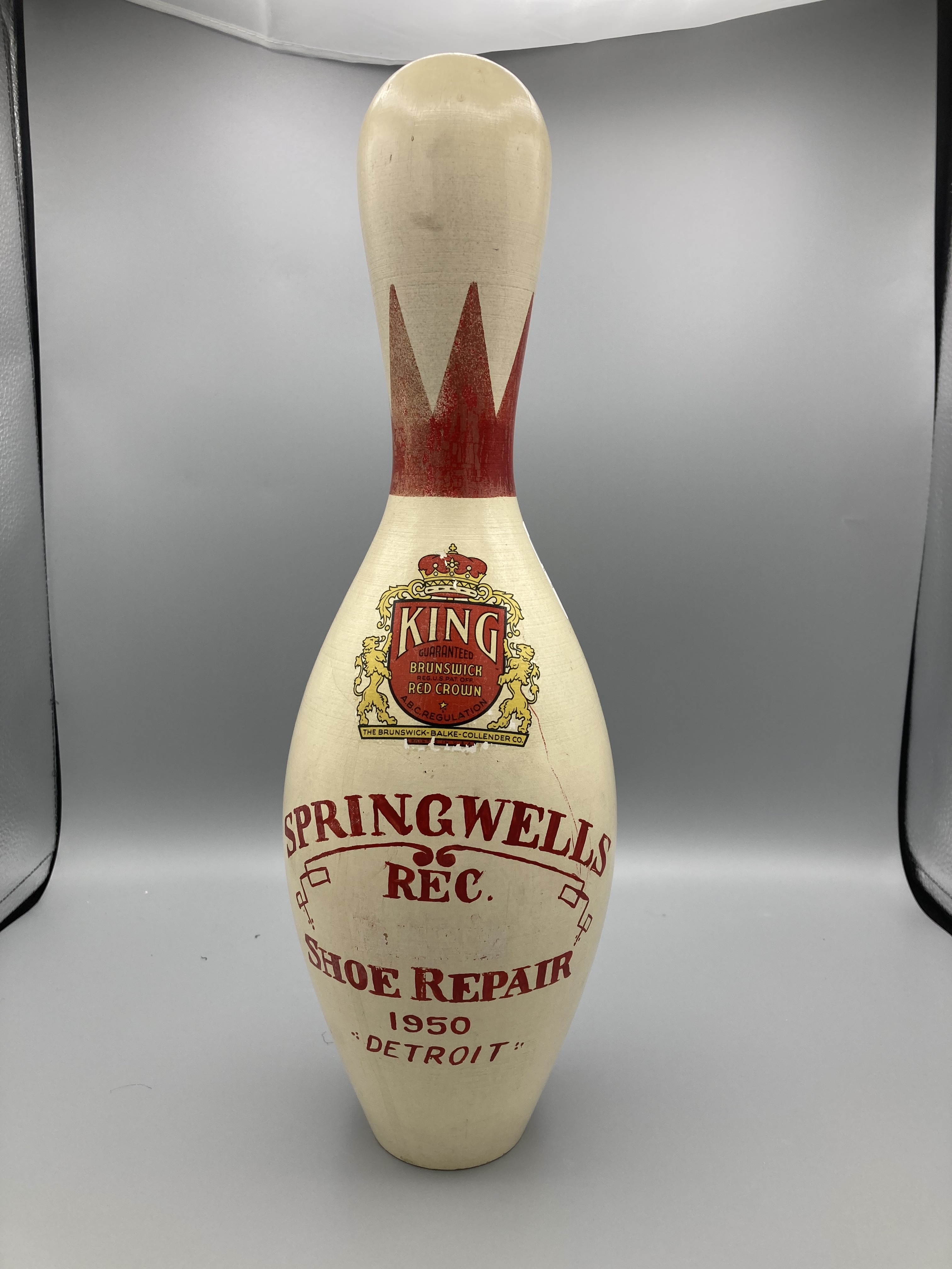 2 NEW full size BRUNSWICK MAX BOWLING PINS Red Crown WIBC ABC plastic coated 
