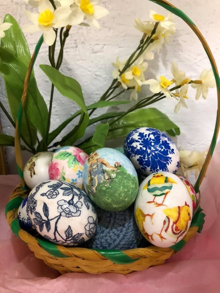 Decoupage Egg  Adult and Child Spring Fun 4/7/23