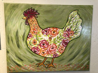 Hanna the Happy Hen painting class
