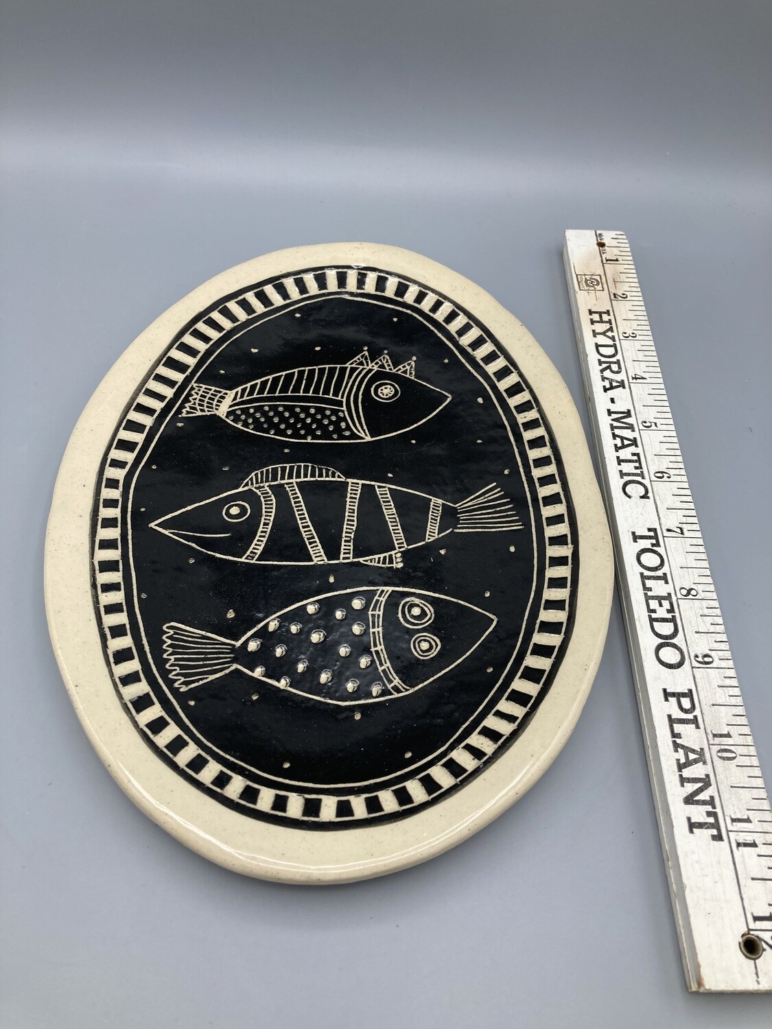 Three Fish Ceramic Platter