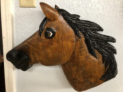 Frank Smith Carved Horse Head
