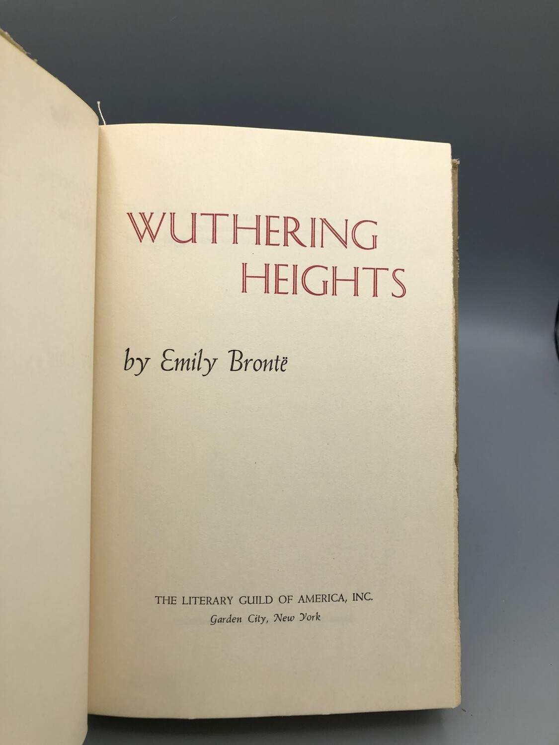 Wuthering Heights Book c 1930