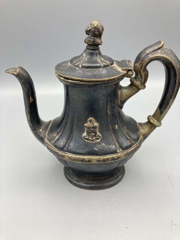Stevens Hotel 1920's Lion head teapot silverplate