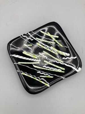 Jocelyne Fishers Black Confetti Trivet/Dish