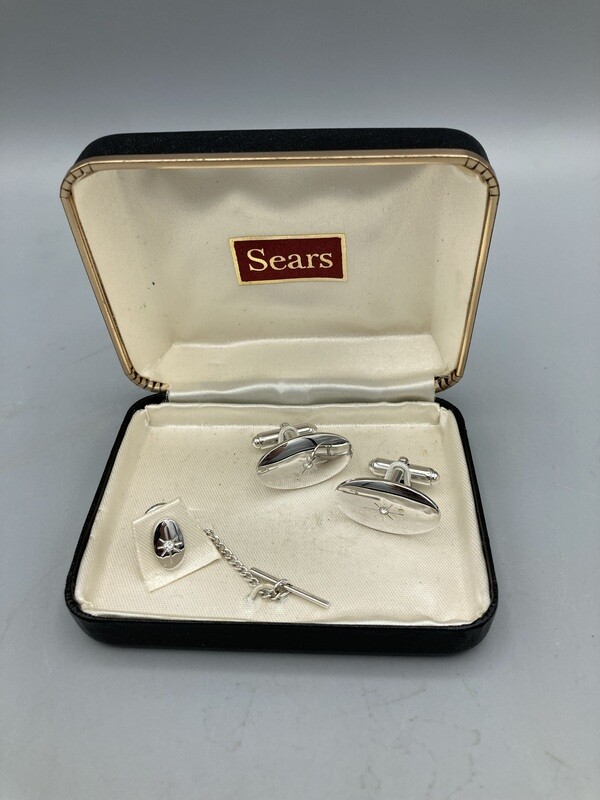 Sears Cuff Links & TieTack in box