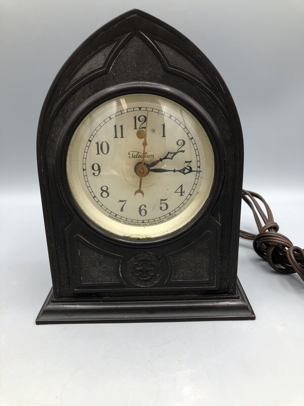 Warren Telechron Bakelite Mantel and/or Desk Cathedral Clock