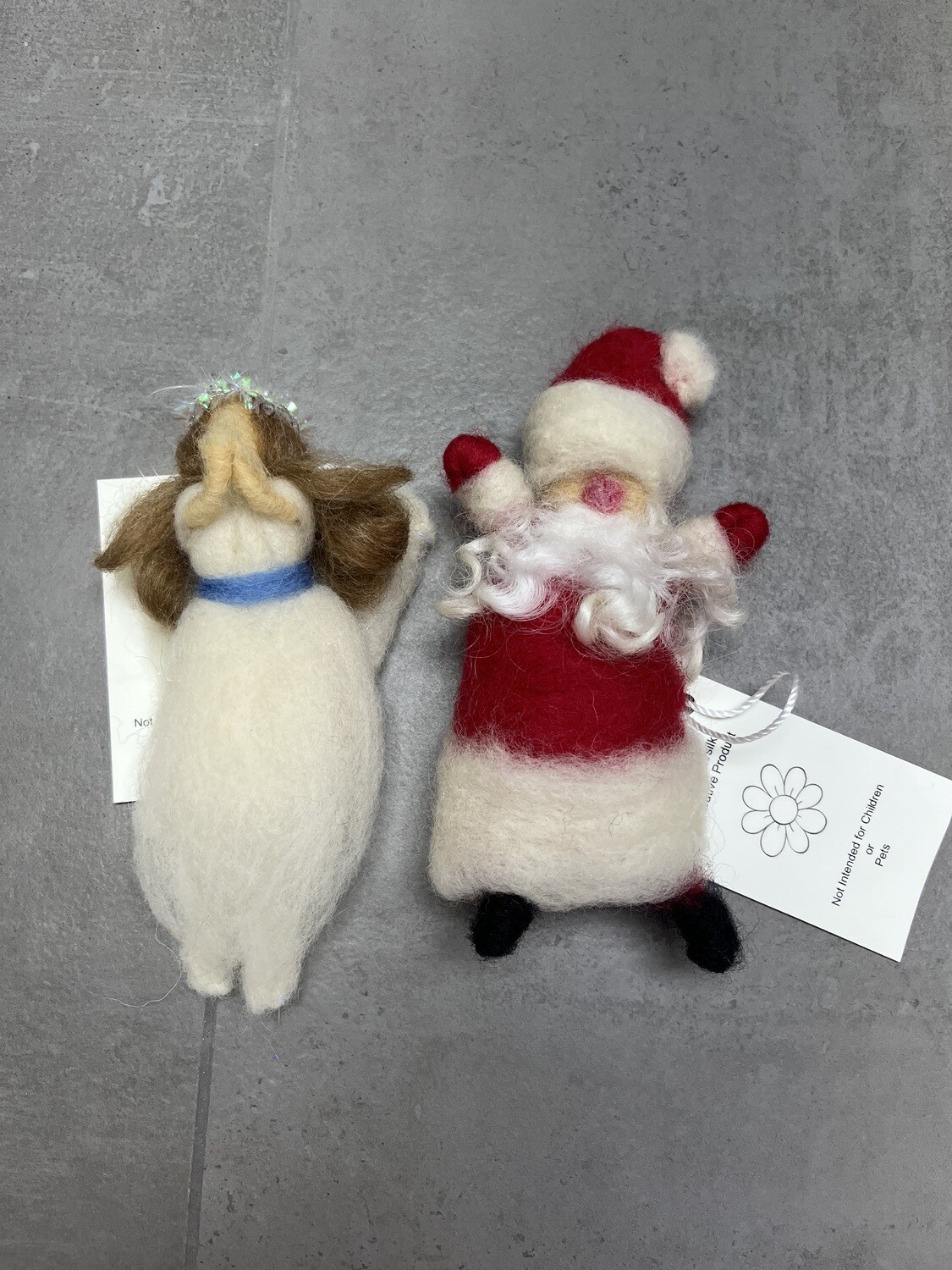 needle felted ornaments 11/18/23