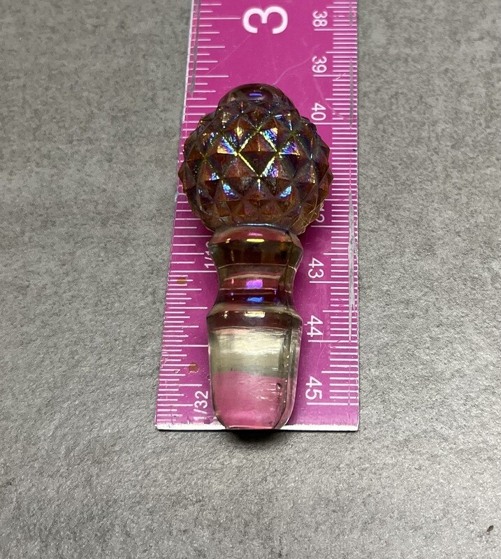 Fenton opalescent purple star bottle topper