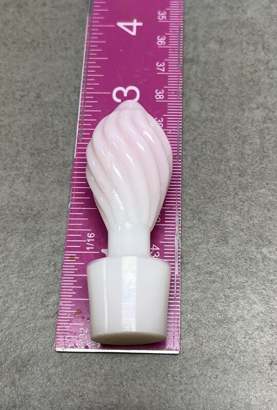 Fenton pink white milk glass bottle stopper swirled