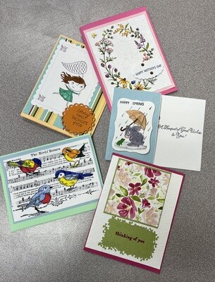 4/13/24 Spring Card Making with Ruth Koons and Kaylee