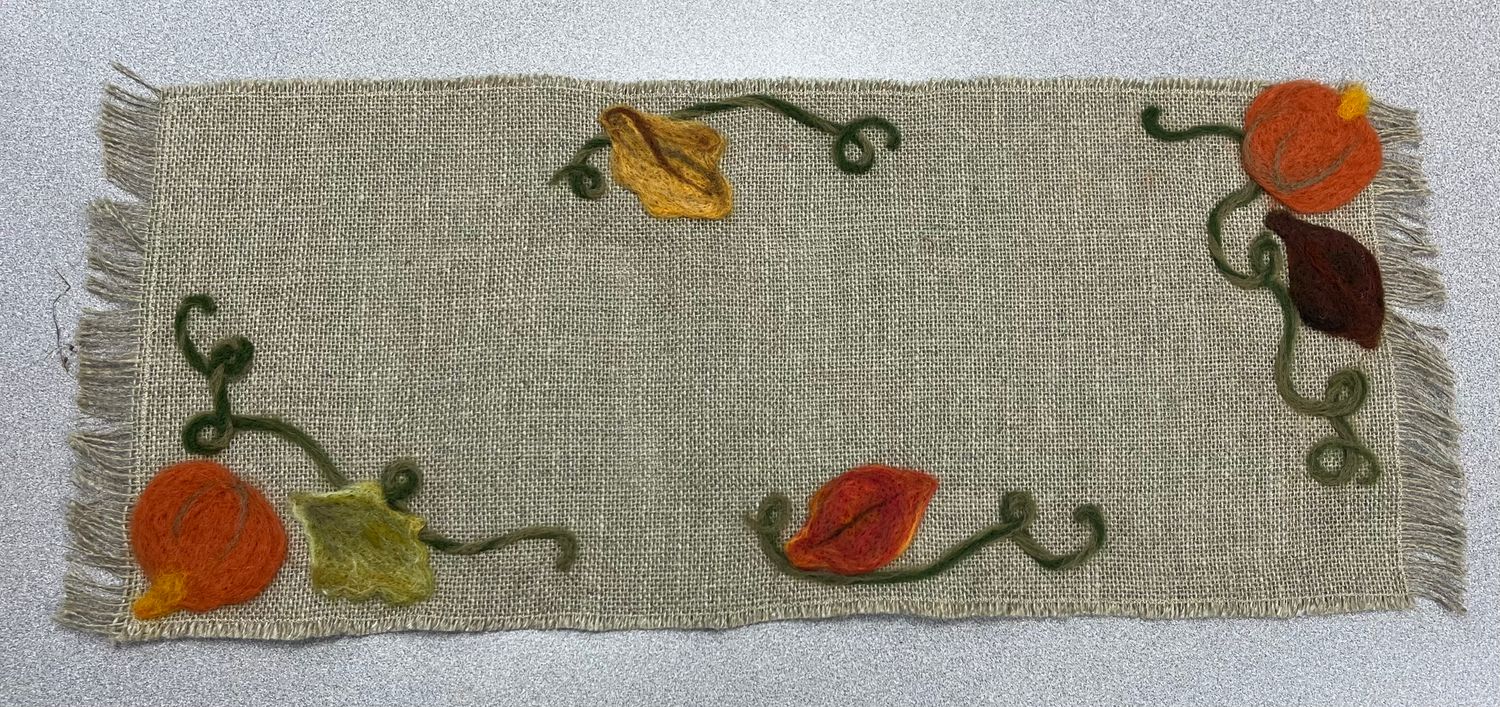 9/27/25 Needle Felted Fall Table Runner