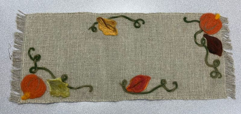 9/27/25 Needle Felted Fall Table Runner
