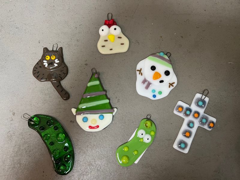 12/11/25 Cut your own Glass ornaments