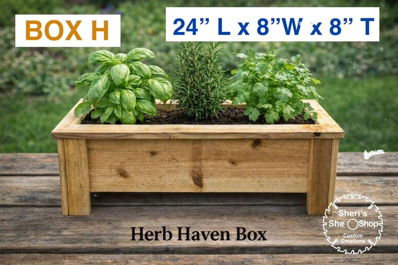Herb Planter Box H 26"x8.5"x8"