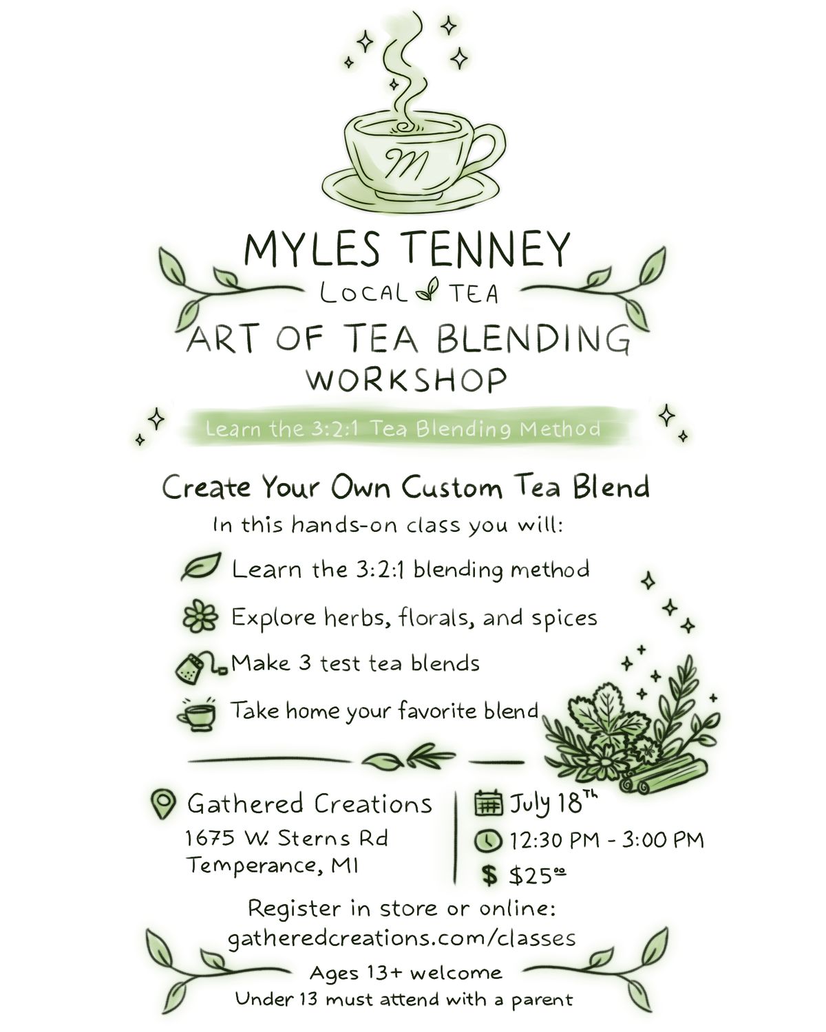 7/18/26 Art of Blending Tea 7/18/26 Art of Blending Tea