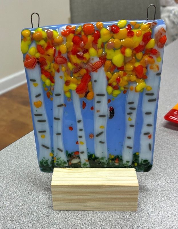 10/15/26 Fused Glass Birch Tree Project