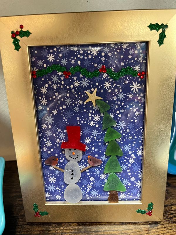 11/21/26 Sea Glass Christmas Tree or Snowman