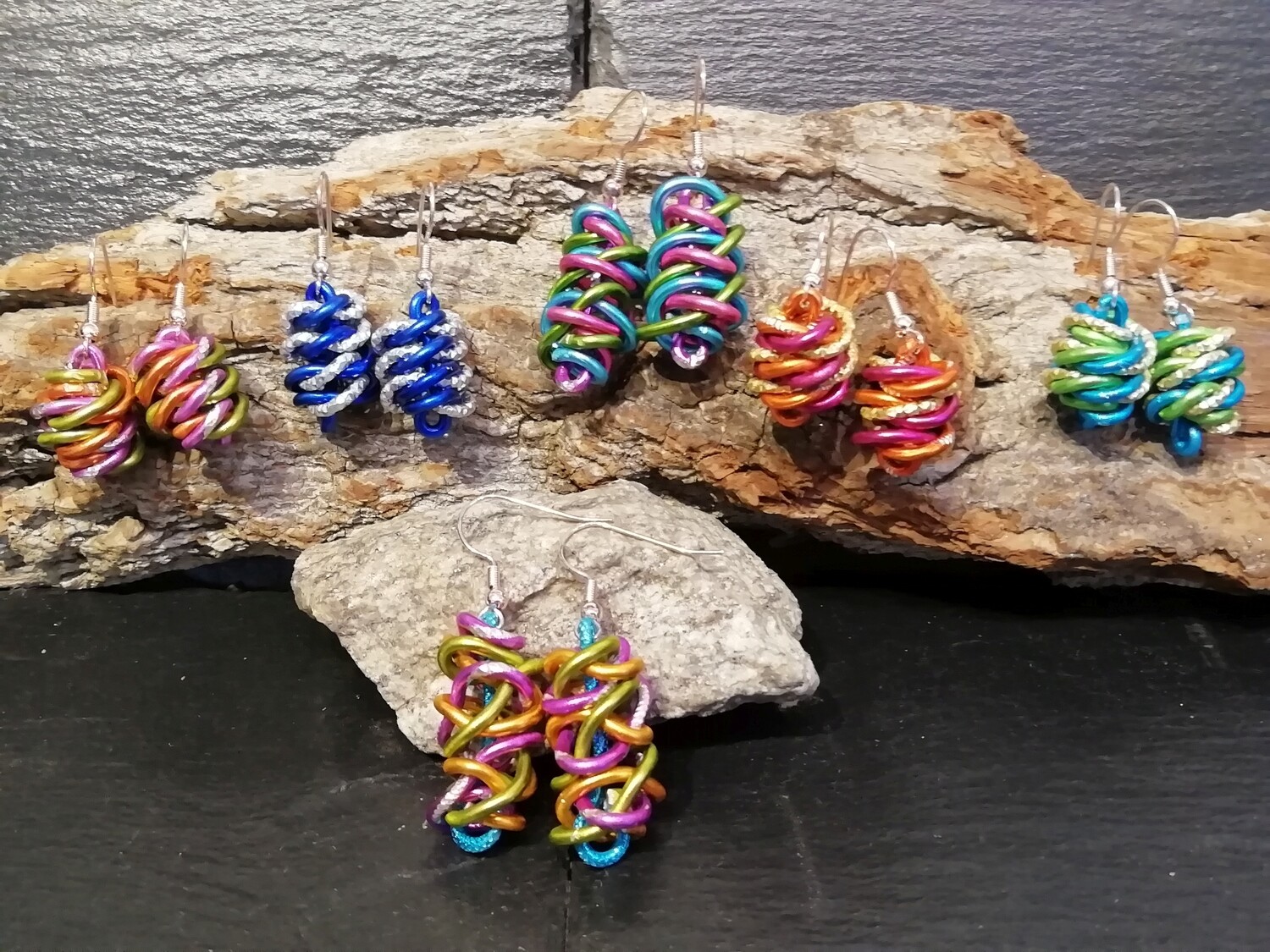 Earrings multicolor - Handmade by Corinna Kirchhof