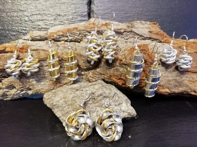 Earrings silver / gold - Handmade by Corinna Kirchhof