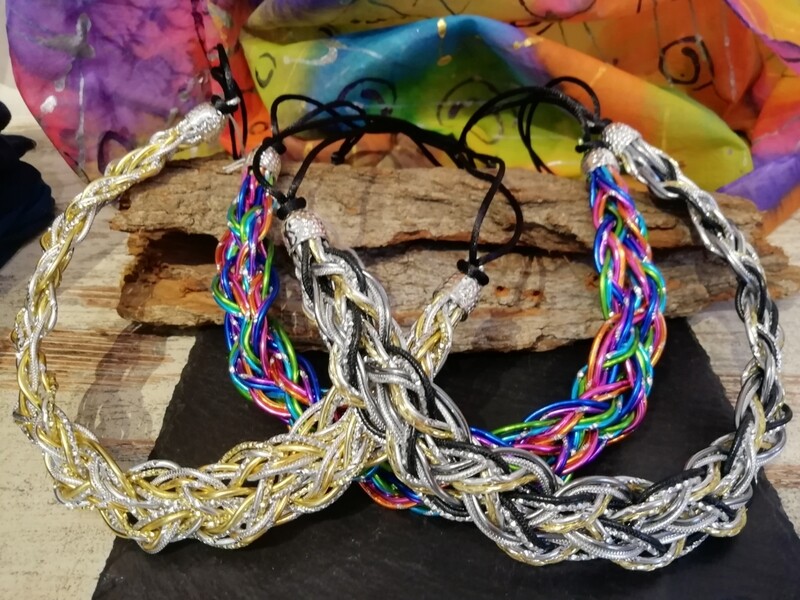 Necklaces &quot;Strong&quot; silver / gold / black / multicolor - Handmade  by Corinna Kirchhof