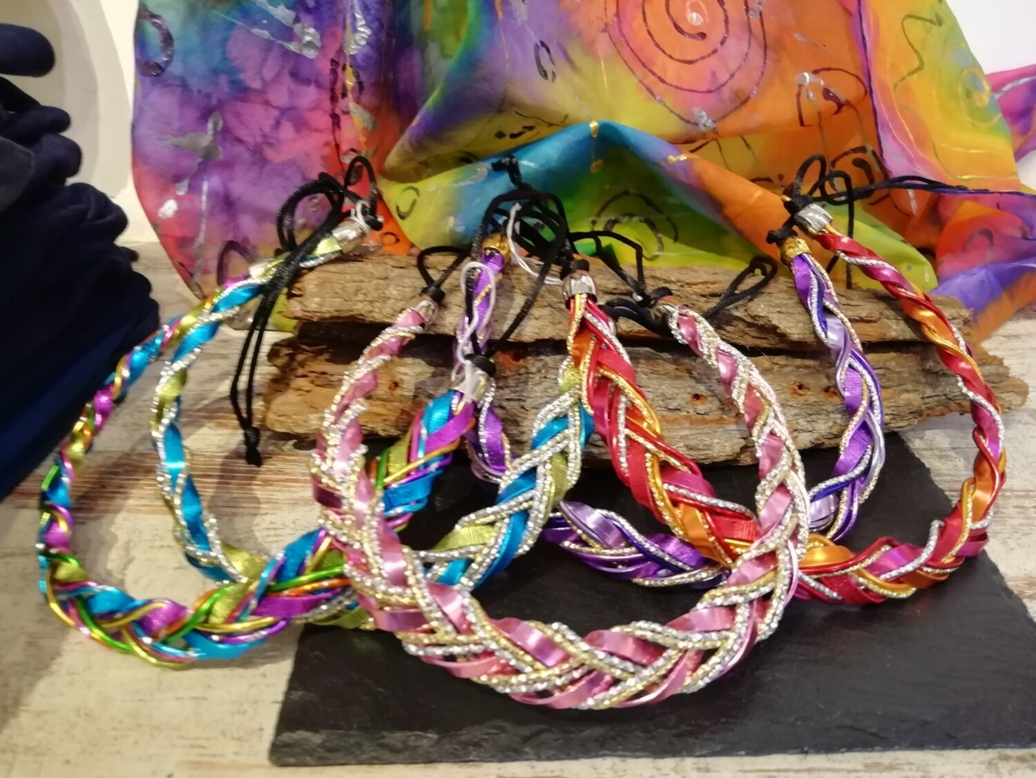 Necklaces mixed colors braided - Handmade by Corinna Kirchhof