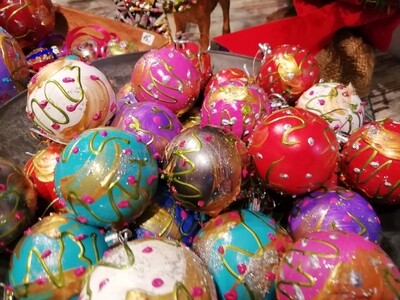 Christmas Tree Ornaments / Balls - Hand painted by Corinna Kirchhof