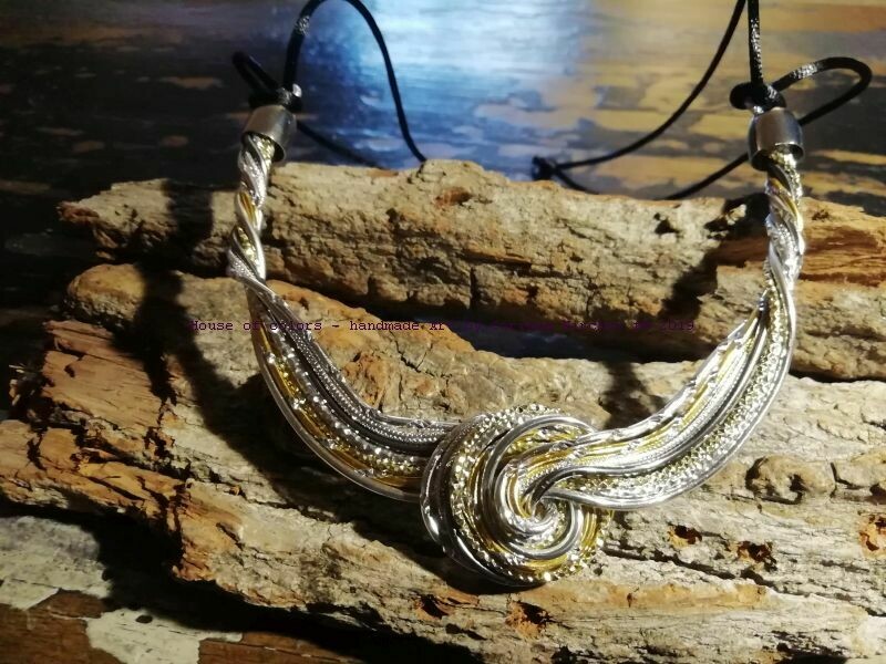 Necklaces &quot;The Knot&quot; silver / gold  or multicolor - Handmade  by Corinna Kirchhof