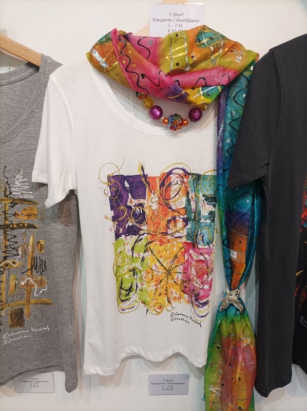T-Shirt for women in white with short sleeve S - 3 XL - Design &quot;The Vignette&quot;