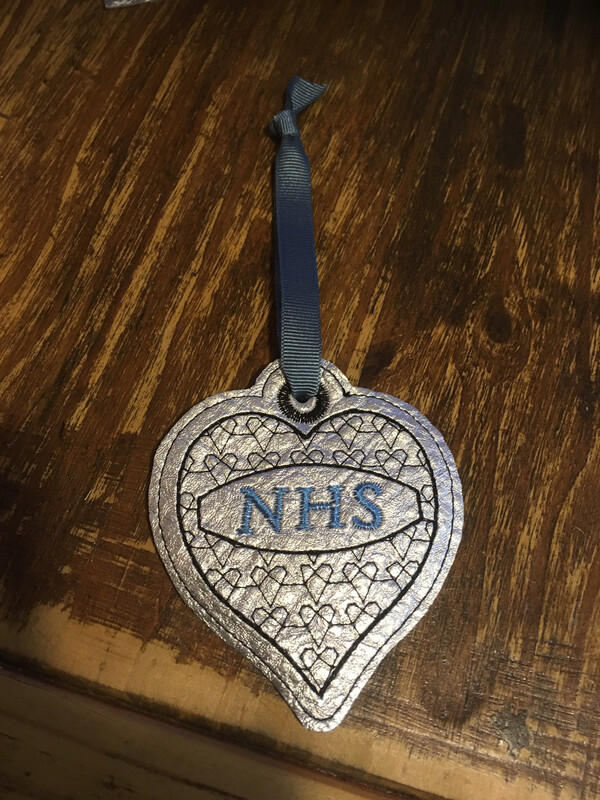 NHS key ring and Blank heart