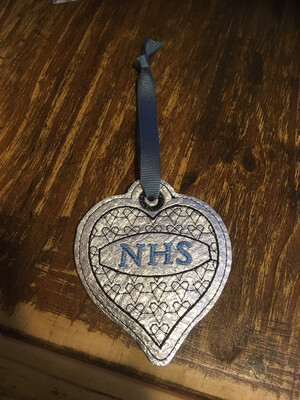 NHS key ring and Blank heart
