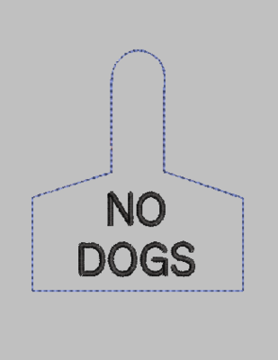  Warning Tag NO DOGS