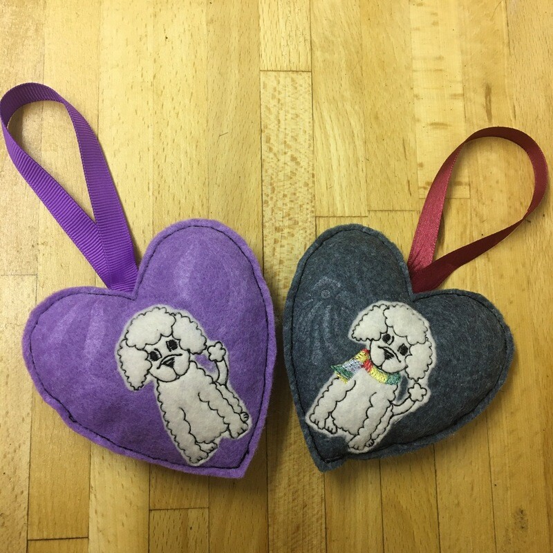 Poodle ITH Heart