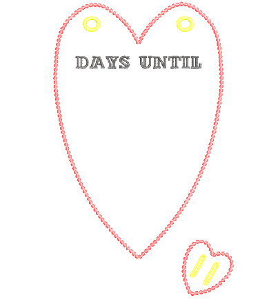  HEART CHALK BOARD(DAYS UNTIL)