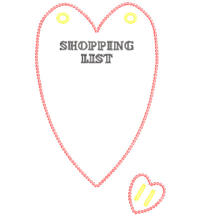 HEART CHALK BOARD(SHOPPING LIST)