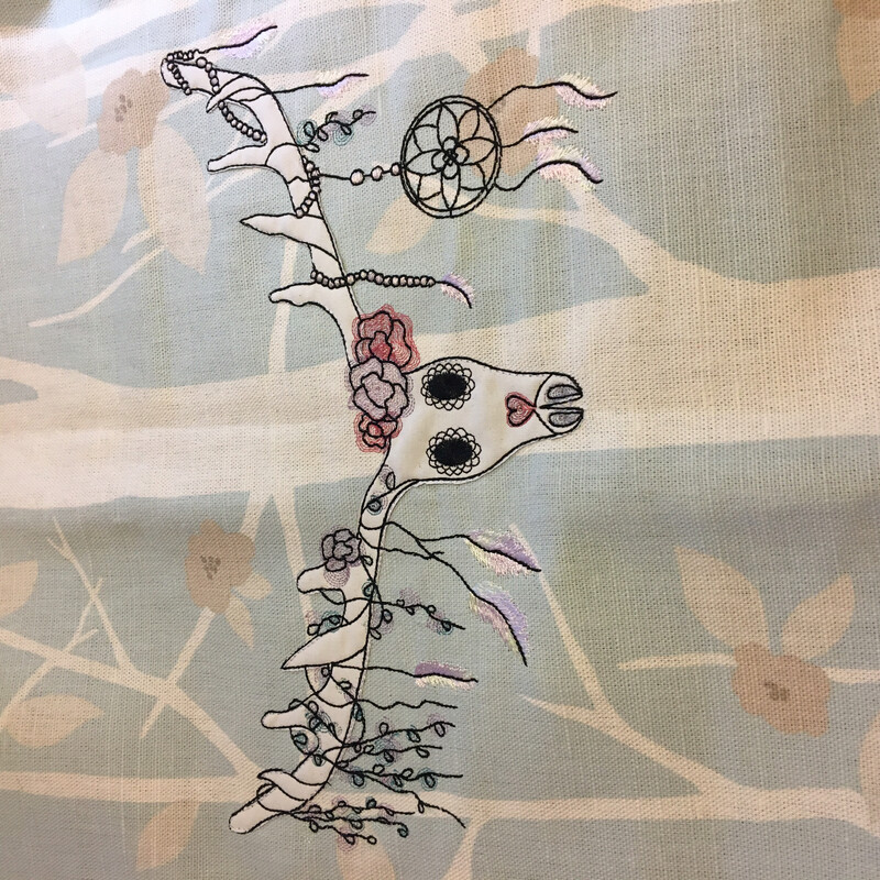Applique Stag Skull