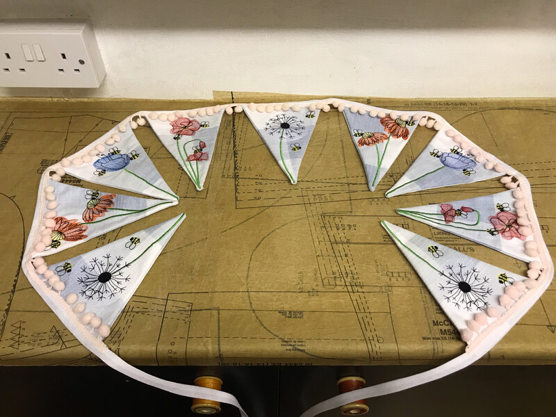 wild flower bunting set