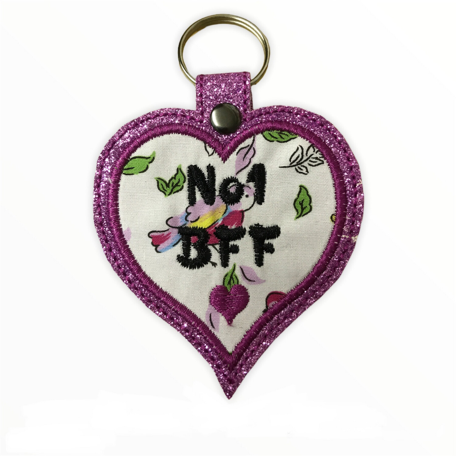 BFF Heart Keyring