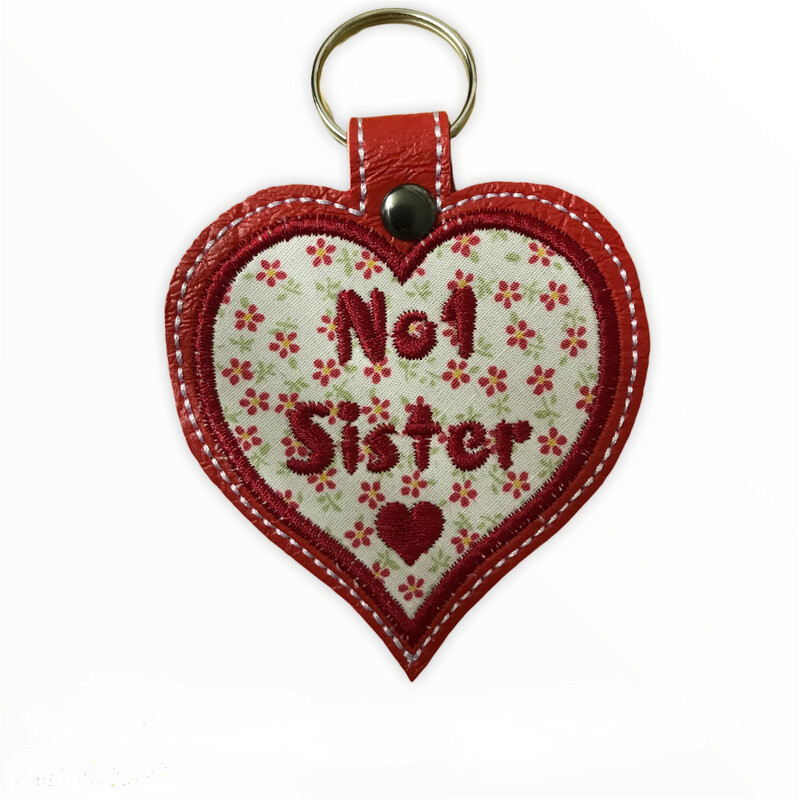No1 Sister Heart Keyring
