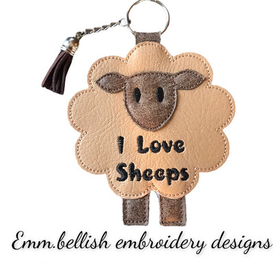Brown And Beige Sheeps Keyring