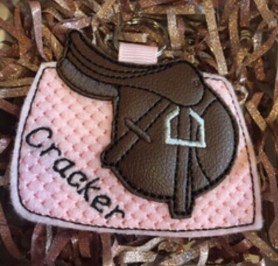 Baby Pink Saddle Keyring