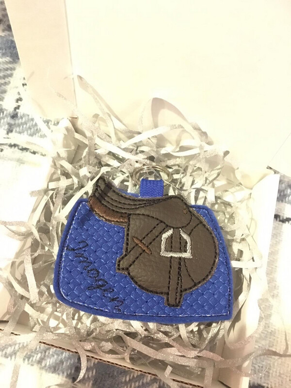 Royal Blue Saddle Keyring