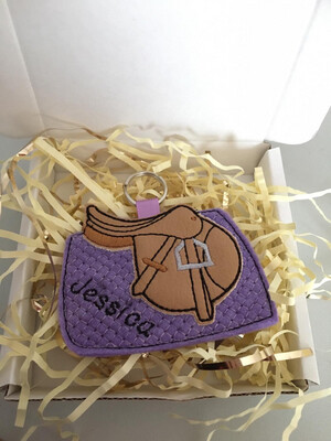 Lilac Saddle Keyring