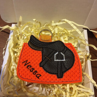 Orange Saddle Keyring