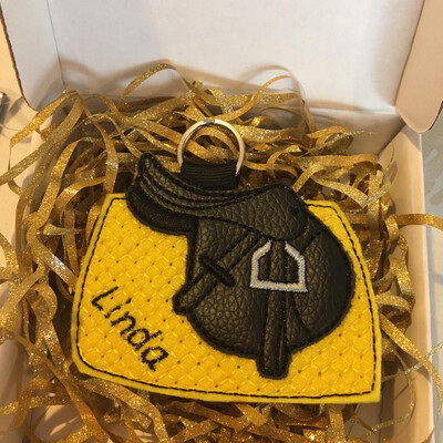 Yellow Saddle Keyring