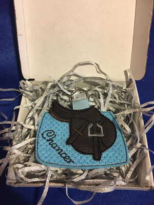 Baby Blue Saddle Keyring
