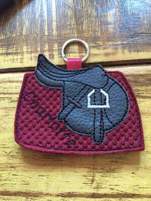 Burgundy Saddle Keyring