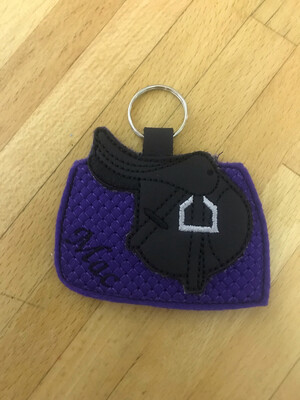 Dark Purple Saddle Keyring