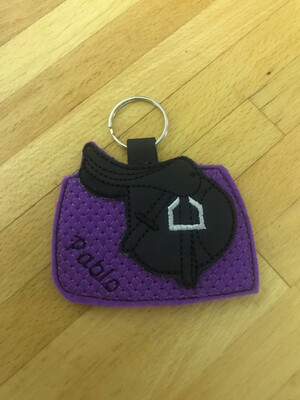 Cadbury Purple Saddle Keyring